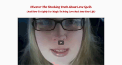 Desktop Screenshot of instantlovespell.com